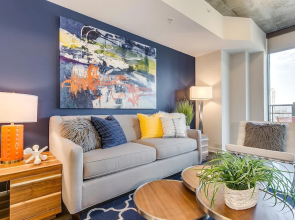 Plush 1BR w/ Pool + Gym in Victory Park