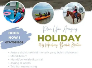 Rumah Pantai de Merabang (bungalow with pool)