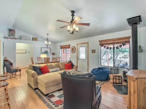 Fire Pit, Fenced Yard: Overgaard Cabin Near Hiking