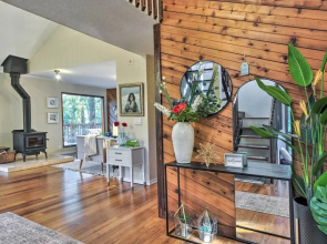 Cozy Sandy Retreat w/ Hot Tub & Forest Views!