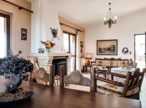 Holiday villa with incredible sea view in Paralia Avlidas