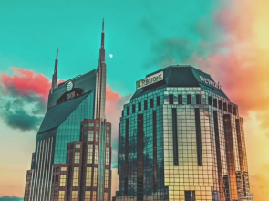 Modern Blue Ultra Chic Nashville Retreat