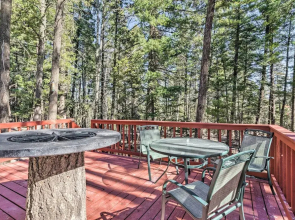 Relaxing Lincoln Forest Retreat w/ Wraparound Deck