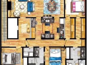 Red Door Apartment ~ 3-king Beds ~ Center Of D-twn