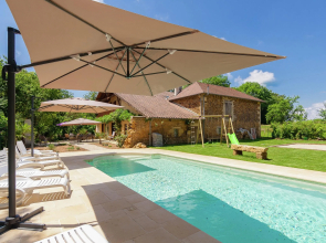 Spacious Farmhouse With Private Heated Pool in a Rustic Garden