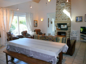 Granite stone house with fireplace, Plouguerneau