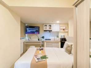 Minimalist Warm Beige Studio At Meikarta Apartment
