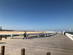 SEAVIEW - Spacious and cosy STUDIO with sleeping corner - 6p - OOSTENDE - Type Le Touquet - nice terrace, balcony with direct seaview, situated at the beachfront