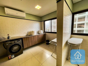 Studio luxuoso com bela vista mar no Smart Barra