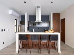 Cozy 1Bbrm +Garden and Private Pool Aldea Zama