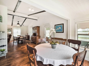 On Scenic 60-acre Farm: Carmine Cottage w/ Porch