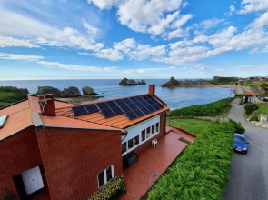 House with 5 bedrooms in Cantabria with wonderful sea view enclosed garden and WiFi 50 m from the beach