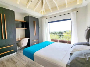 Villa de 3 chambres avec vue sur la mer piscine privee et jardin clos a Goyave a 2 km de la plage