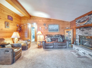 Lakefront Home w Dock Fire Pit in Eagle River