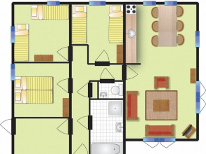 Well-kept Bungalow With Dishwasher Near the Beach