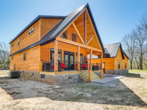 Riverfront Mountain View Cabin w/ Deck & Grill!