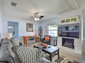 Chic Home w/ Fire Pit & Patio, Walk to Lake!