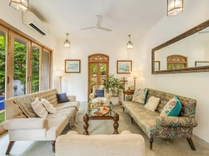 4bhk Villa in Siolim Pool Lush Forest View