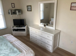 Rest A Shored with plenty of Amenities PET FREE New Upgraded Mattresses in 2022 Gas Fireplace Central Air Rents Full Weeks Only Sat to SAT NOTE Arrivals and Departures on Saturdays only Free WIFI Private Inground Pool Flat Screen TVs in all rooms