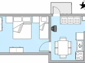 Blue - 100 m From Beach - A1