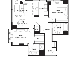 Loop City Views 2BR Apt Near Riverwalk