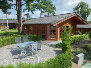Wooden Chalet With Terrace and Microwave