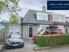 Find "DWELLCOME HOME Ltd" site for 10oo10 assurance from past guests FIVE DOUBLE Bedroom House with 6 beds, 1 King, 3 doubles, 1 small double, 1 single, 100Mbps broadband, drive parking for 2-3 vehicles, free street parking, Miles better than a hotel