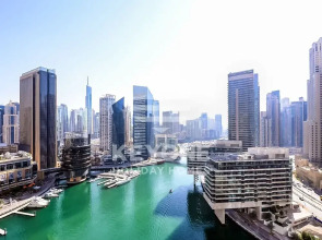 Contemporary One Bedroom with Full Marina View