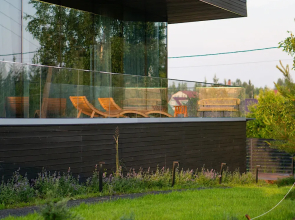 Domik v Ikshe s kaminom i saunoj (Glassbox 108 Premium2) Private house