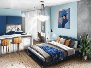 Квapтиpa-cтудия AZURЕ LIGНТ