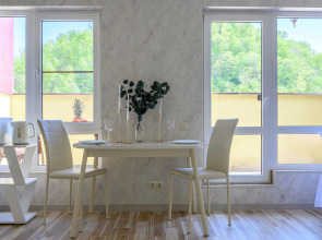 Студия с террасой и видом на горы. Кватро 150