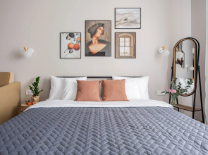 Апартаменты Бежевые в центре с кондиционером