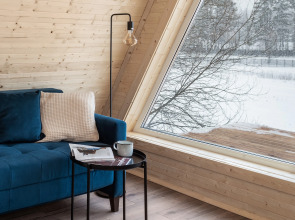 Частный дом A-frame с сауной у Игоры