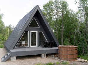 Частный дом A-Frame в лесу в 6 км от Мурманска
