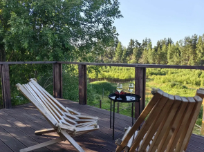 Частный дом A-frame с сауной у Игоры