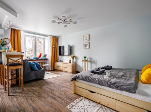 Апартаменты Butyrsky Cozy with Terrace, Parking and King-size Bed