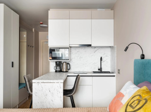 Апартаменты GLOBALSTAY. Новые студии 2 мин до метро Кировский завод