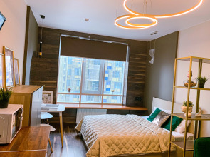 Апартаменты Просторная студия в ЖК Хедлайнер с видом на небоскребы Москва-Сити