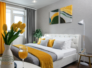 Aparts Pro Vidovaya 3-h mestnaya studiya s panoramnym balkonom v ZHK Argo na 12 etazhe Flat