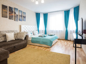 Апартаменты двухкомнатные c видом на Волгу на Волжской набережной  25, м.Cтрелка. Сова-Дом