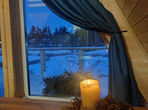 Частный дом A-frame с сауной у Игоры