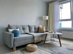 Апартаменты Hygge Karelia c видом на озеро в ЖК со своей набережной