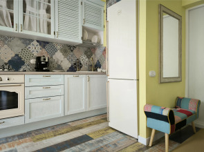 Квартира Комфортная с Просторной Гостиной, Спальней, Детской, Кабинетом и Двумя Санузлами