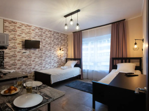 Квартира ElenaSweetHome на Домодедовской Лофт с двумя односпальными кроватями