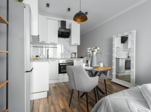 Апартаменты Lalapart Gray stone на 30 этаже небоскреба Савеловский Сити