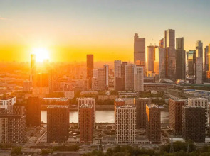 Квартира Люкс-Студия дизайнерская с видом на реку и Москва Сити