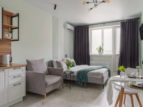 Квартира Уютная квартира-студия с качественным сервисом и панорамным ВИДОМ