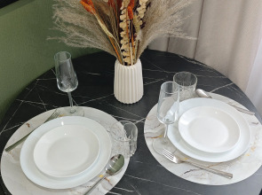 Новая Студия -апартамент с кухней, посудомойкой, стиралкой для двоих + допместо 3 этаж 10 минут от центра Нижнего Новгорода