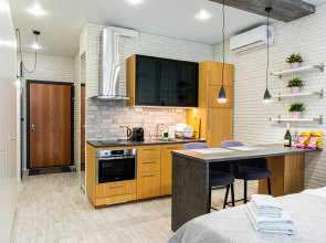 Апартаменты Lalapart Gray-white с панорамными окнами у метро ЦСКА