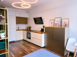 Апартаменты Просторная студия в ЖК Хедлайнер с видом на небоскребы Москва-Сити